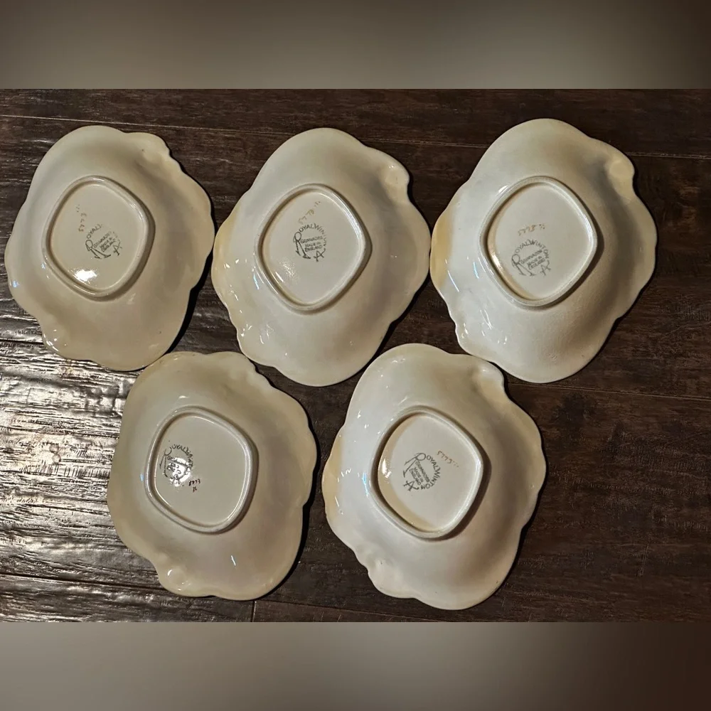 Antique Royal Winton Grimwades England Tiger Lily Fine China Dinnerware 5 Bowls
